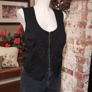 Ladies Black Cotton Vest